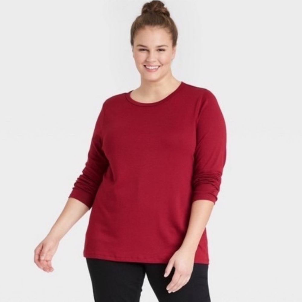 Ava & Viv Long Sleeve Ribbed Top